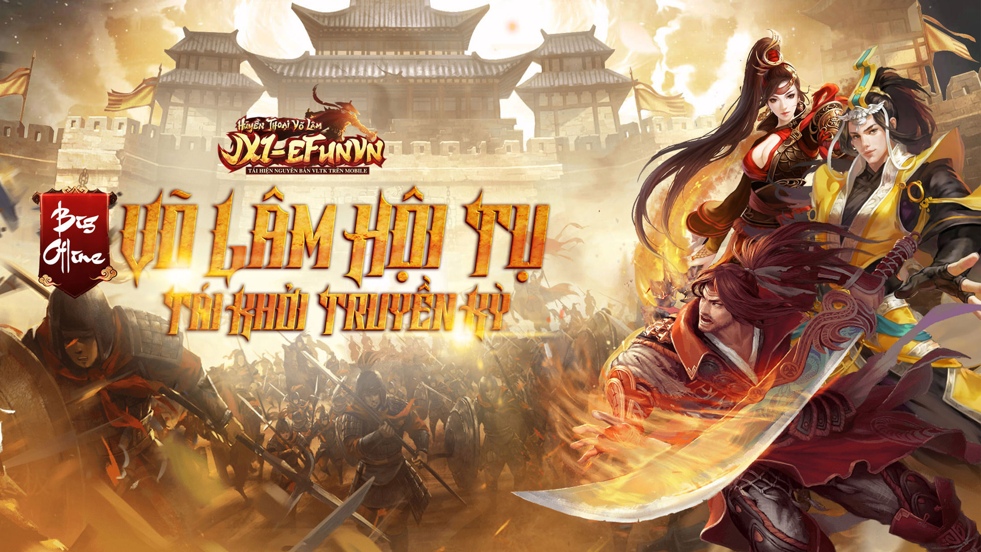 Game Jx1 EfunVN Huyền Thoại Võ Lâm chính thức ra mắt server Lập Dương